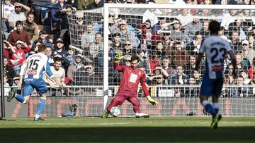 Diego L&oacute;pez, durante el Real Madrid-Espanyol.