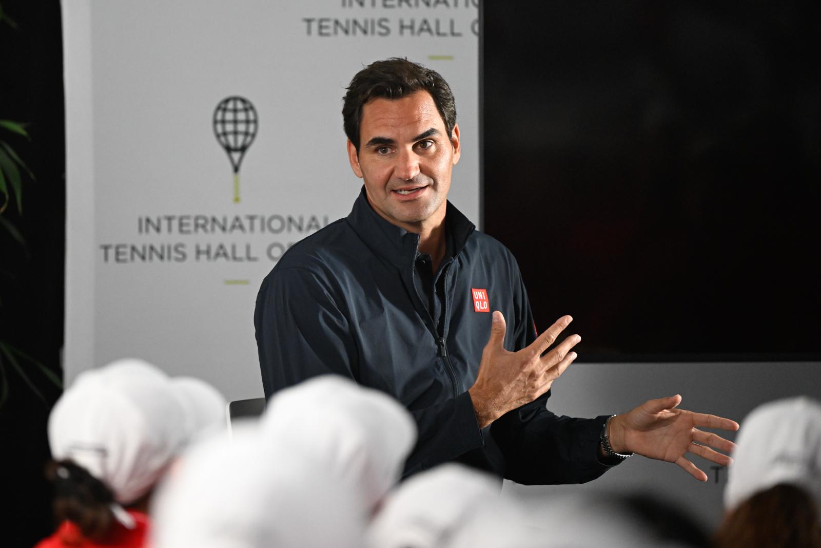 El tenista suizo Roger Federer, en un acto del Salón de la Fama del Tenis.