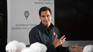 El tenista suizo Roger Federer, en un acto del Salón de la Fama del Tenis.