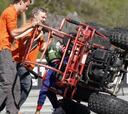 Gallas da el susto en la concentración con Francia al volcar un buggy