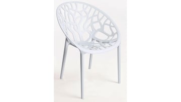 Silla nido de jardín de color blanco con respaldo