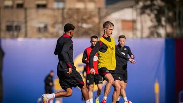 Dani Olmo en el entrenamiento