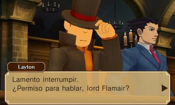 Captura de pantalla - El Profesor Layton vs. Phoenix Wright: Ace Attorney (3DS)