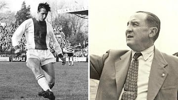 Johan Cruyff y Santiago Bernab&eacute;u.