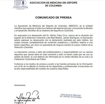 Comunicado en respuesta al doctor Héctor Fabio Cruz.