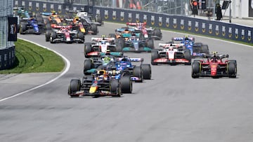 Verstappen lidera en Canadá en la primera vuelta de carrera.