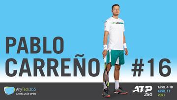 Pablo Carreño confirma su participación en el Andalucía Open.