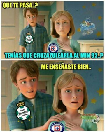 Santos 'Cruzazulea' y Chivas no superó al SB ni en los memes