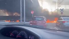 Tren impacta contra pipa de gas y causa explosión en Aguascalientes