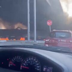 Tren impacta contra pipa de gas y causa explosión en Aguascalientes