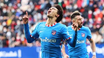 João Félix celebra el 0-1 en el Osasuna-Atlético