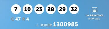 La Primitiva: comprobar los resultados del sorteo de hoy, jueves 25 de julio