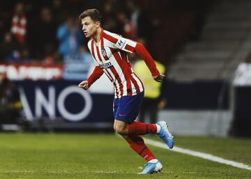 Valera, en su debut con el Atlético.