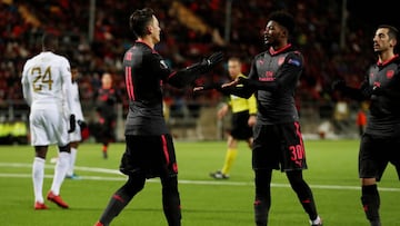 Arsenal deja la tarea prácticamente hecha ante Östersunds