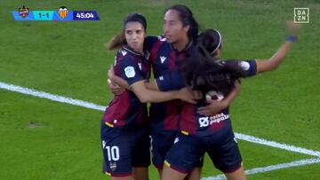 Mayra Ramírez festeja su segundo gol ante Valencia.