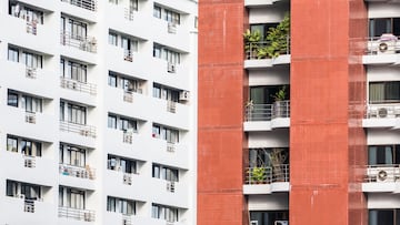 Beautiful window exterior of building pattern for background