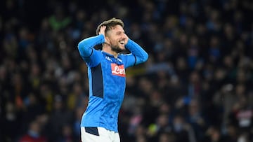 El delantero belga del Nápoles, Dries Mertens, durante un partido.