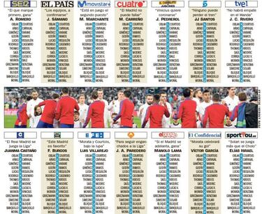 Esta es la quiniela de los periodistas para el derbi