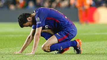 Busquets, lesionado ante el Chelsea