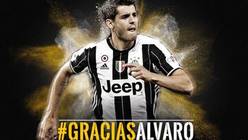 Agradecimiento de la Juventus a &Aacute;lvaro Morata en redes sociales.