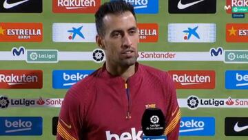 Busquets: "No queramos correr mucho con Ansu"