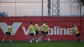 Imagen de un entrenamiento de esta semana.