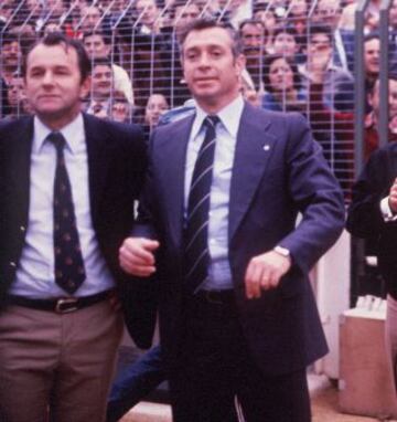 Boskov junto a Juan Santisteban, segundo entrenador del yugoslavo en el Real Madrid.