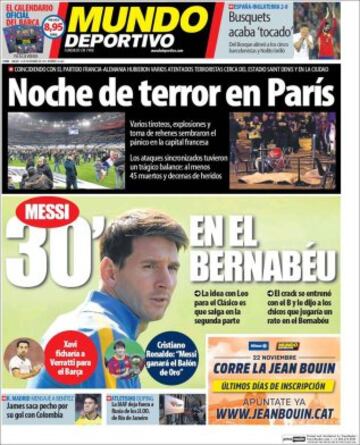 Portadas de la prensa mundial