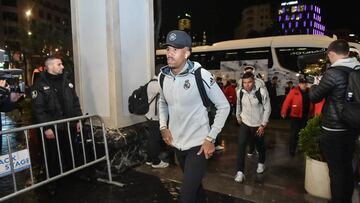 Militao, con el Real Madrid en Bilbao.