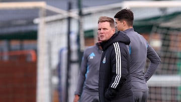 Soccer Football - UEFA Champions League - Newcastle United Training - Newcastle United Training Centre, Newcastle, Britain - November 4, 2025 Newcastle United manager Eddie Howe during training Action Images via Reuters/Craig Brough