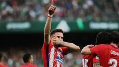 El centrocampista del Atl&eacute;tico de Madrid, Sa&uacute;l &Ntilde;&iacute;guez, celebrando un gol.