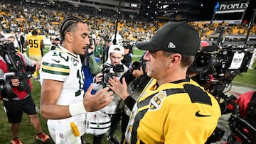 The former and current Green Bay Packers quarterbacks exchanged words after Jordan Love beat Aaron Rodgers' Steelers in Pittsburgh.