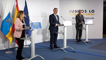 El presidente canario anima a los aficionados de Las Palmas