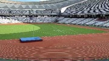 <b>NUEVA OFERTA. </b>El Ayuntamiento quiere que el Atlético se marche a La Peineta y estaría dispuesto a retirar las pistas de atletismo. Pero, si no le ofrezcan la propiedad, el Atlético no se mueve.