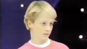 El skater Tony Hawk, con 16 a&ntilde;os, en un programa de la TV japonesa. 