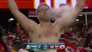 El cuarto partido más frío de la historia de la NFL y este fan aparece así: una locura a -22º en Kansas