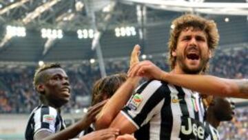 Fernando Llorente celebra su gol al Hellas Verona