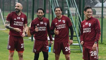 River se sigue entrenando en doble turno sin Quintero