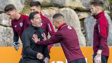 Berizzo con Guruzeta