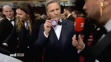 ¡Viggo Mortensen luce el escudo de San Lorenzo en los Óscar!