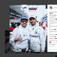 El intercambio de mensajes de Alonso y Hamilton en Instagram