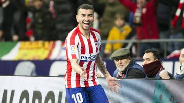 Correa celebra su gol al Levante. 