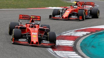 Leclerc tuvo que dejar pasar a Vettel en China.
