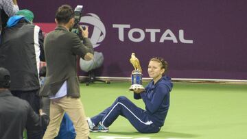 2014 champion Simona Halep went out in round two this year.
