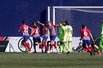  Ludmila Da Silva, del Atletico de Madrid Femenino, celebra el gol conseguido ante el FC Barcelona
