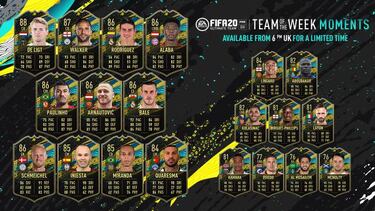 TOTW Moments de FUT FIFA 20 ya disponible con cracks del pasado
