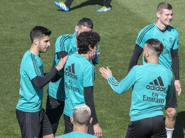 El entrenamiento del Madrid antes de recibir al Athletic