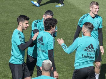 El entrenamiento del Madrid antes de recibir al Athletic