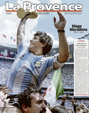 Así vivió la prensa internacional el fallecimiento de Maradona: algunas portadas pasarán a la historia