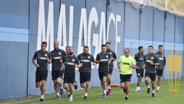 Entrenamiento del M&aacute;laga.